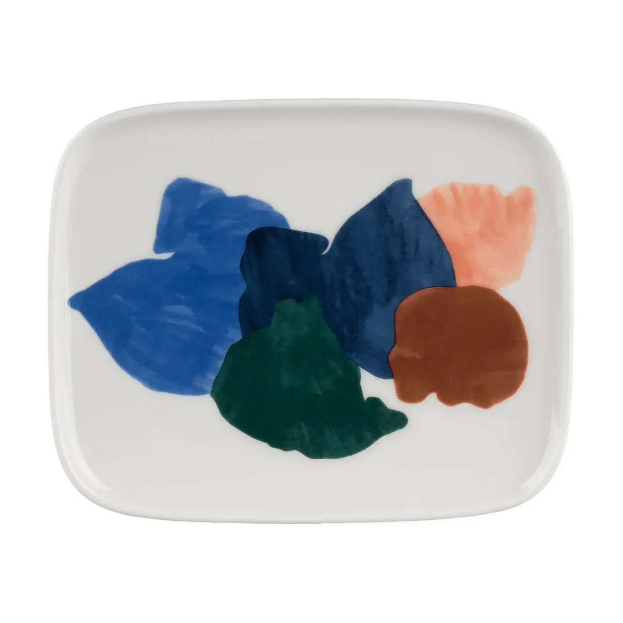 Pyykkipäivä plate 12x15 cm, White-blue-green Marimekko