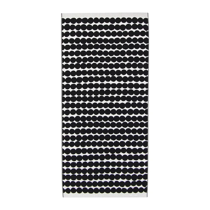 Räsymatto towel black - bath towel 70x150 cm - Marimekko