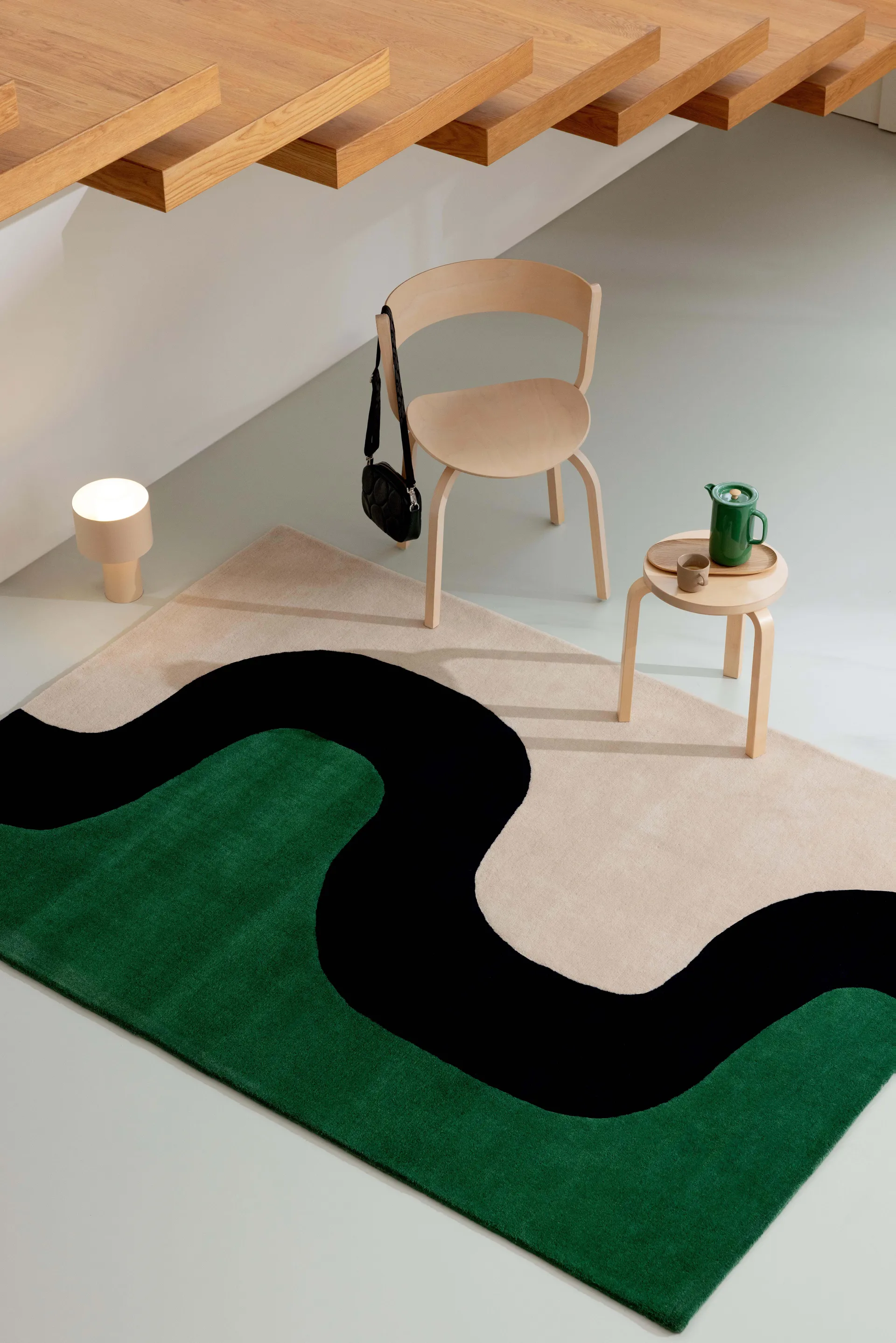Seireeni wool rug, Green, 140x200 cm Marimekko