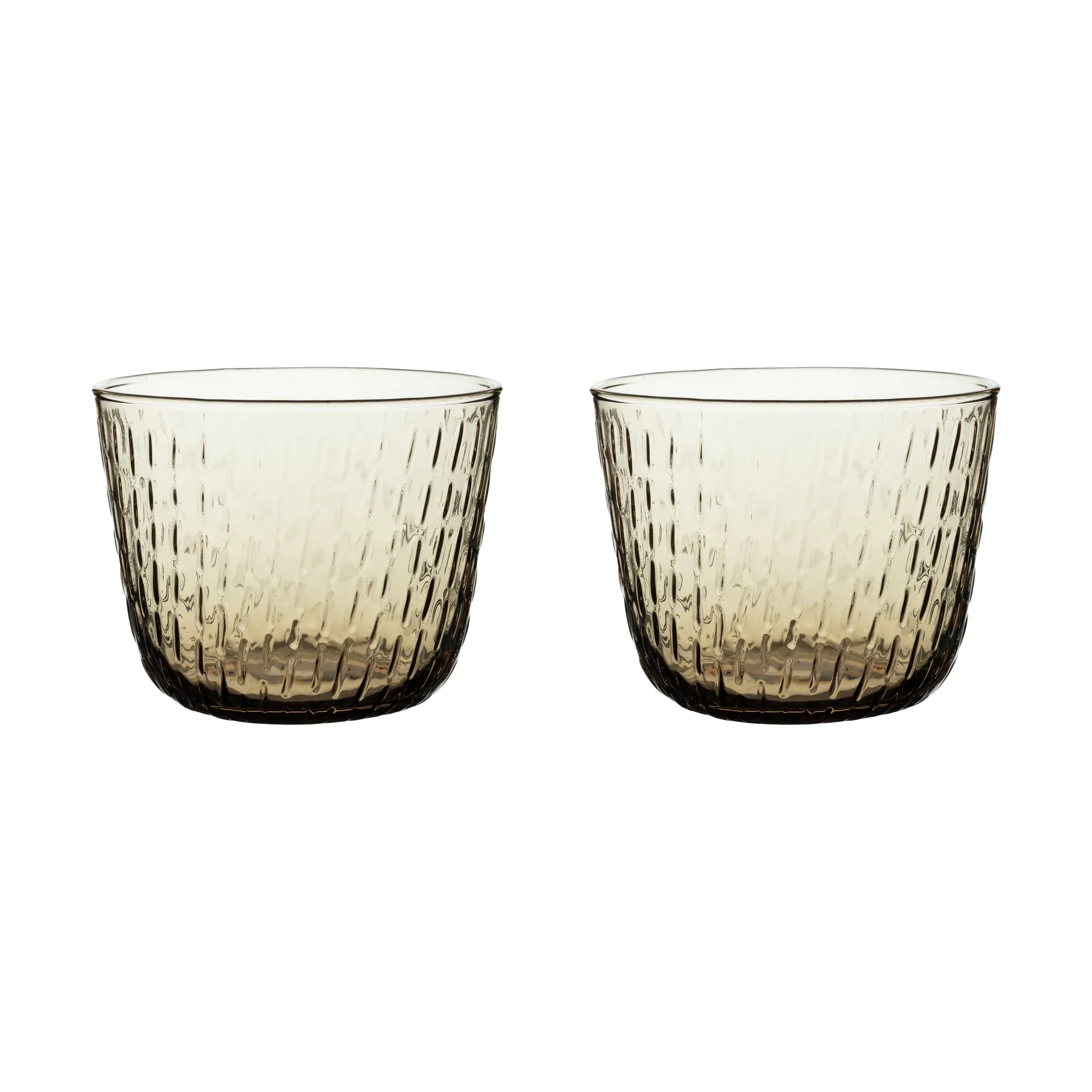 Syksy drinking glass 2 dl 2-pack, Brown Marimekko
