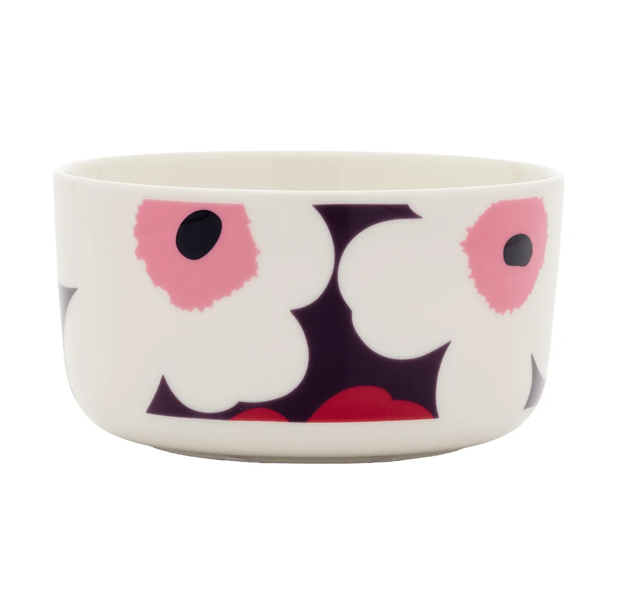 Unikko bowl 5 dl, White-plum-cranberry-pink Marimekko