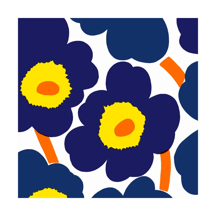 Unikko napkins 33x33 cm 20-pack - Blue-Yellow - Marimekko