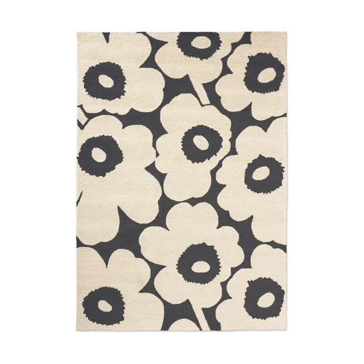 Unikko outdoor rug - Charcoal-white, 200x280 cm - Marimekko