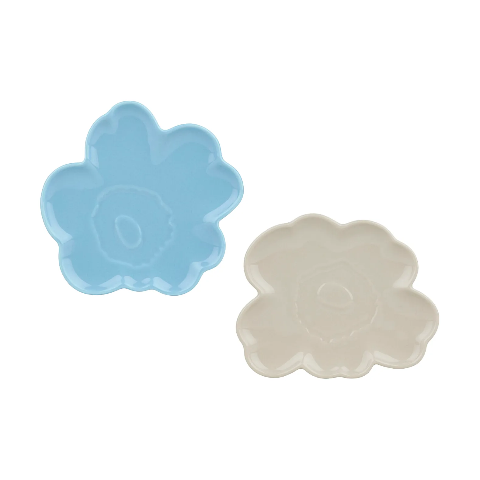 Unikko shape bowl 2-pack, Forget-me-not, stoneware Marimekko