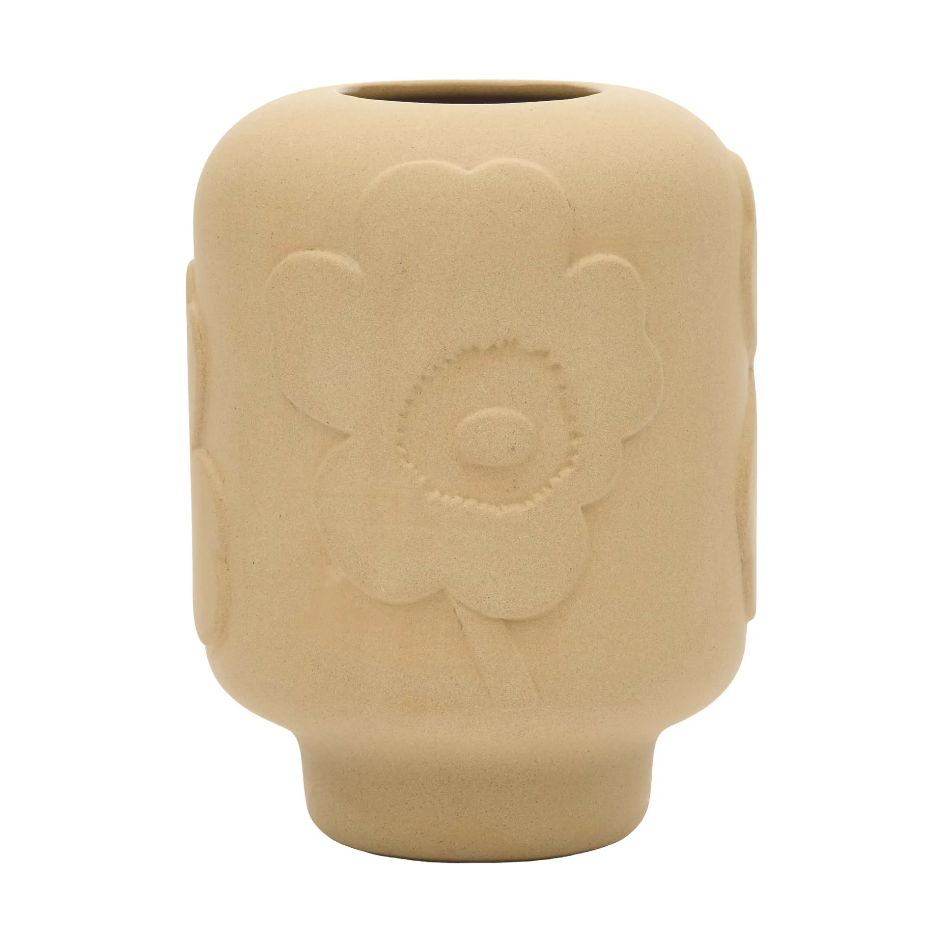 Unikko vase ceramic 18 cm, Sandstone Marimekko