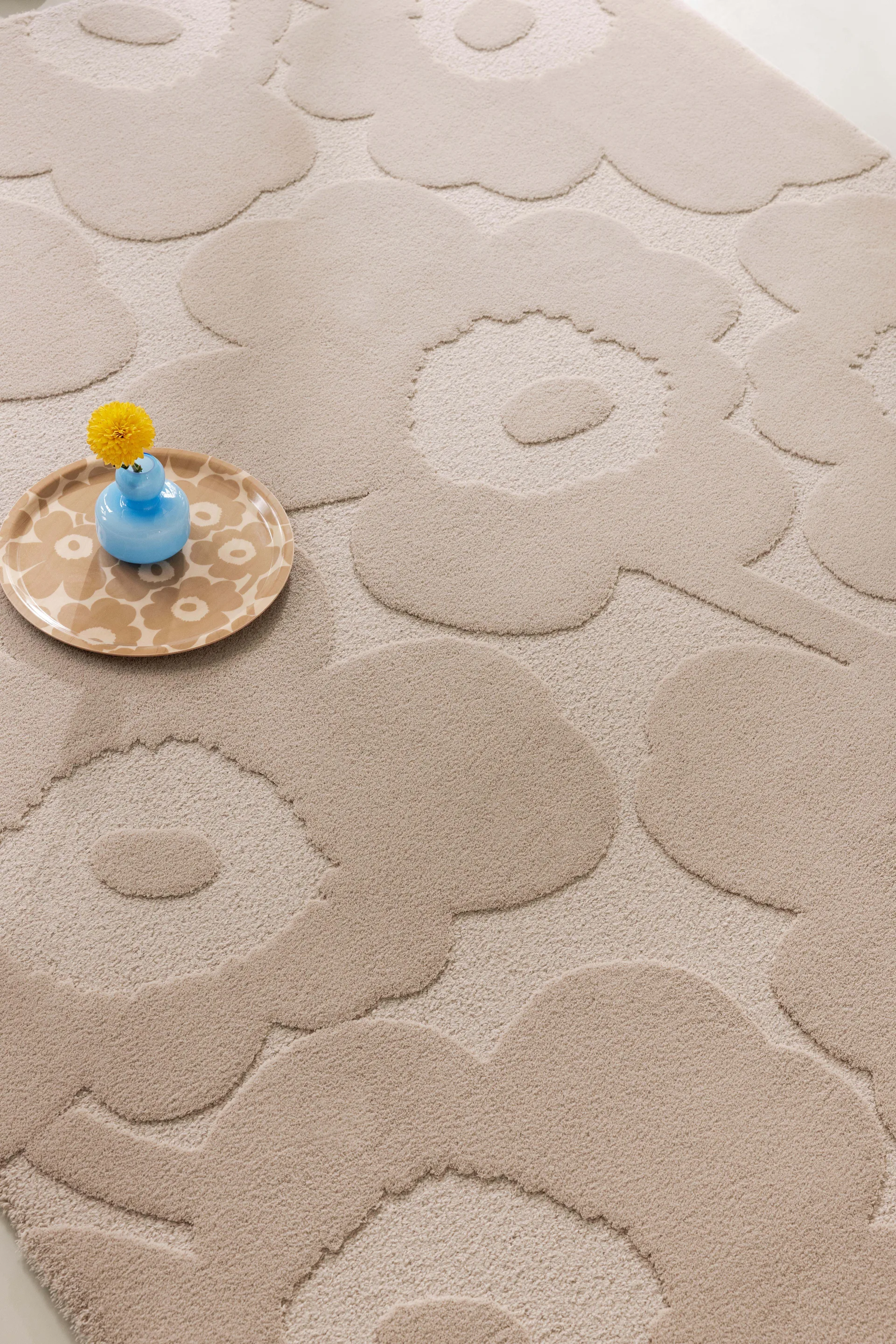Unikko wool rug, Light beige, 200x300 cm Marimekko