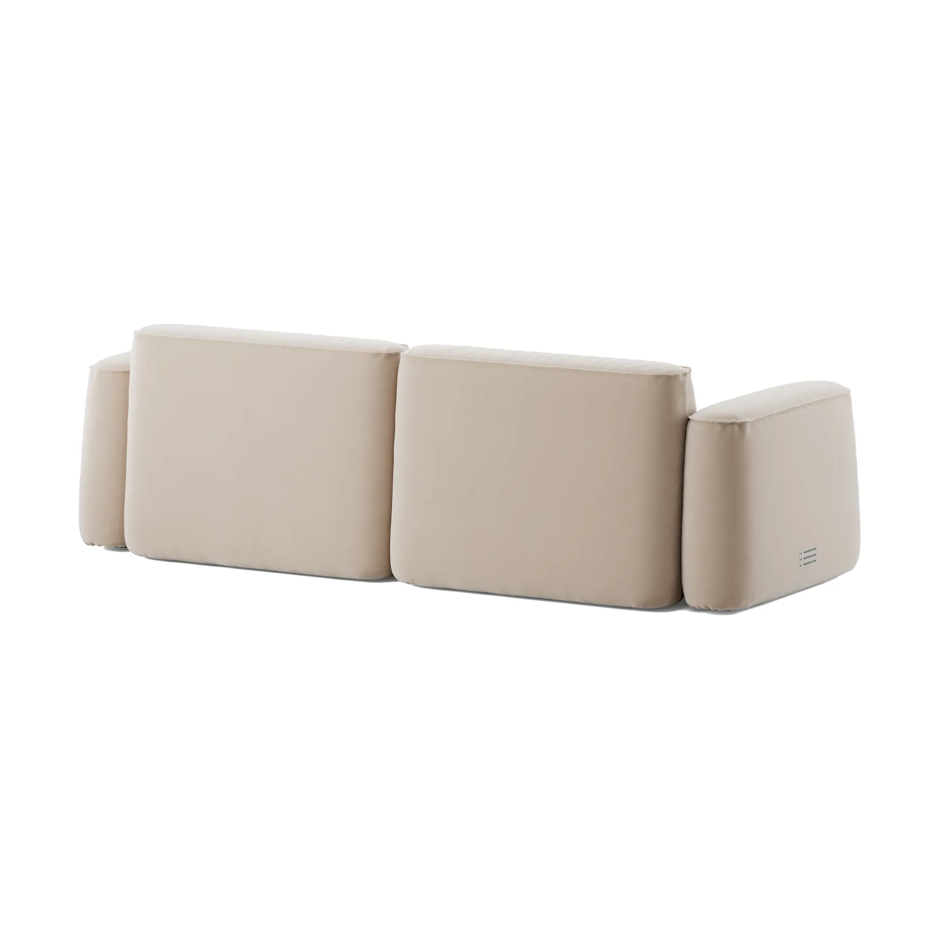 Patch 2.5-seater sofa, Atlantis 52 Alabaster Massproductions