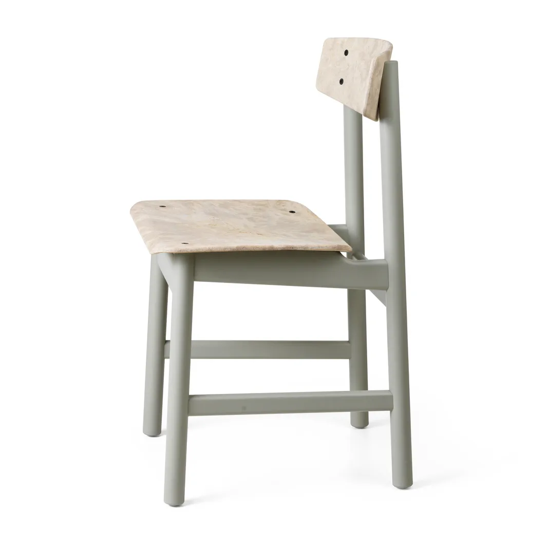 Conscious BM3162 chair, Grey beech-wood waste grey Mater