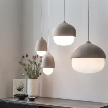 Terho pendant lamp - opal, medium - Mater