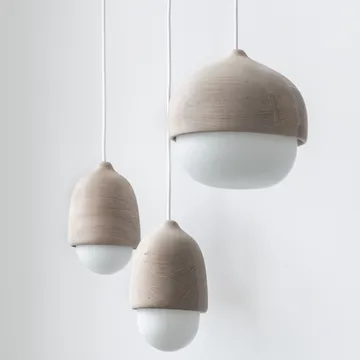 Terho pendant lamp - opal, medium - Mater