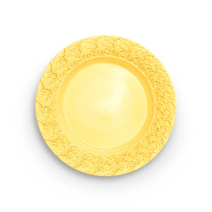 Lace plate 25 cm - Yellow - Mateus