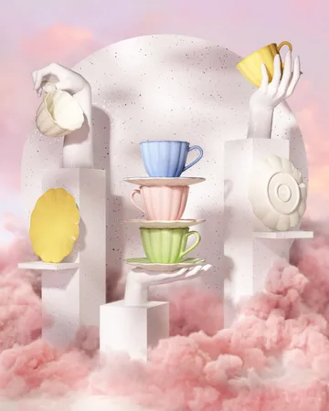 Oyster cup with saucer 25 cl - Plum - Mateus