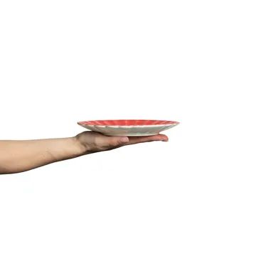 Oyster plate 20 cm - Red - Mateus