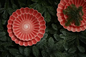 Oyster plate 20 cm - Red - Mateus