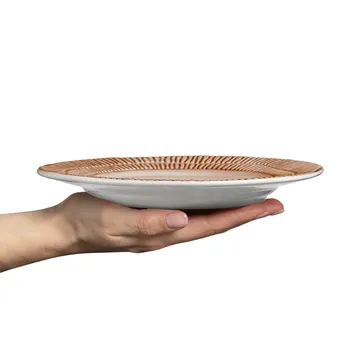 Stripes plate Ø21 cm - Cinnamon - Mateus