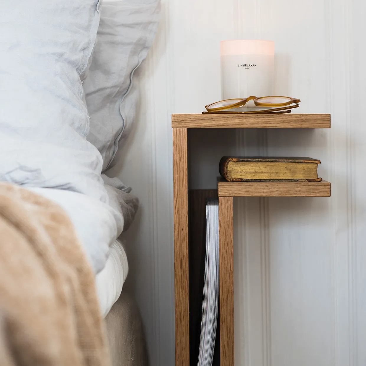 F-shelf wall shelf oak, shelf right Maze