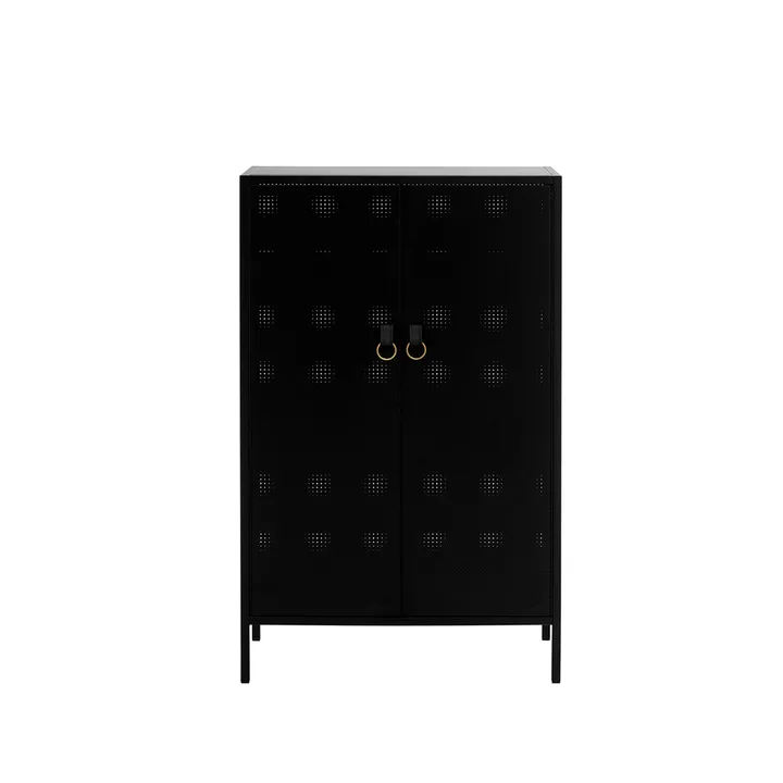 Francis cabinet - Black. black leather - Maze