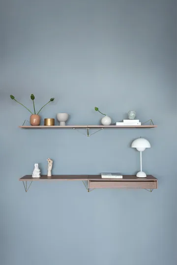 Pythagoras Bundle D shelving system walnut-brass - Maze