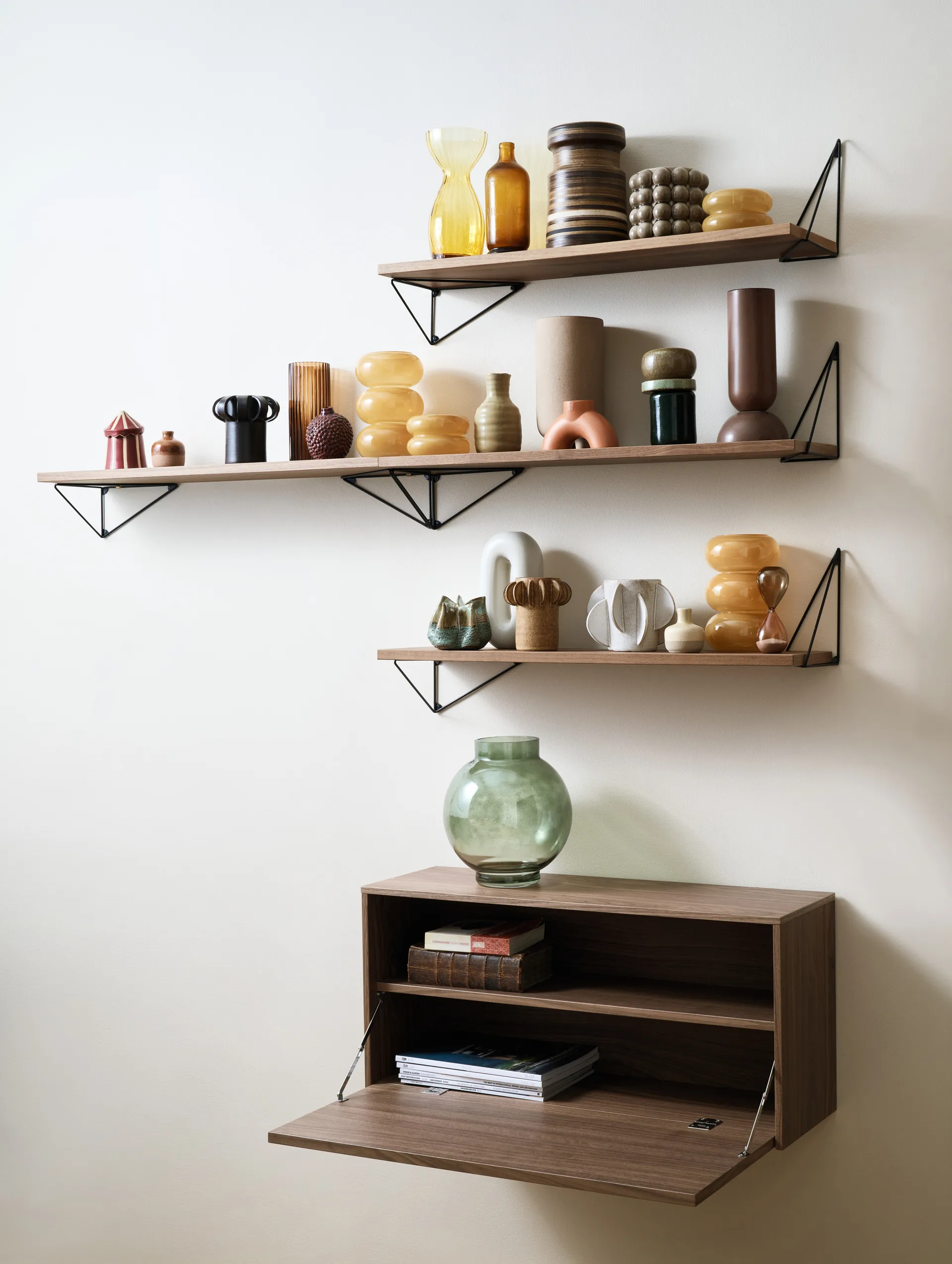 Pythagoras Cabinet wall cabinet 38x80 cm, Walnut Maze