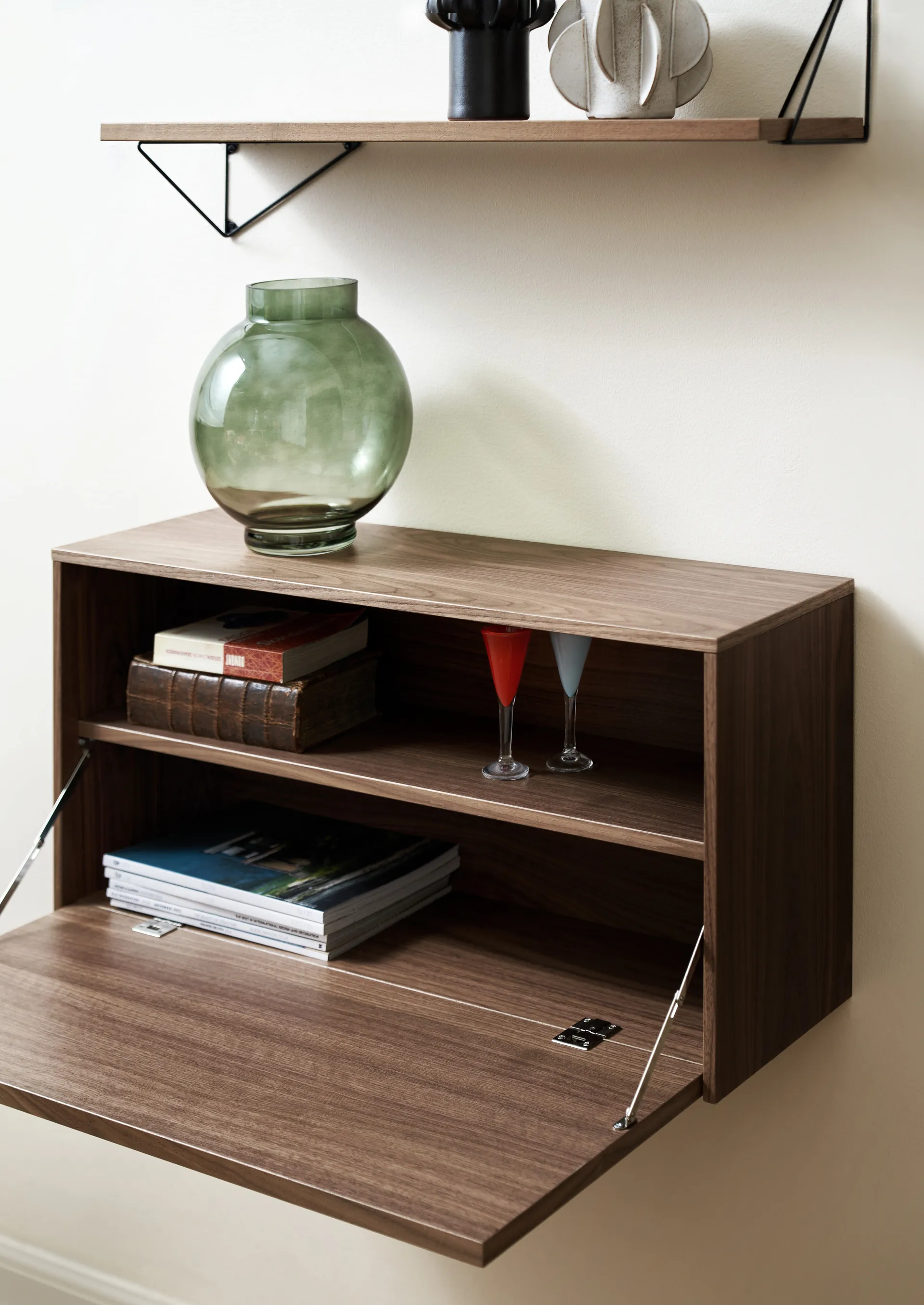 Pythagoras Cabinet wall cabinet 38x80 cm, Walnut Maze