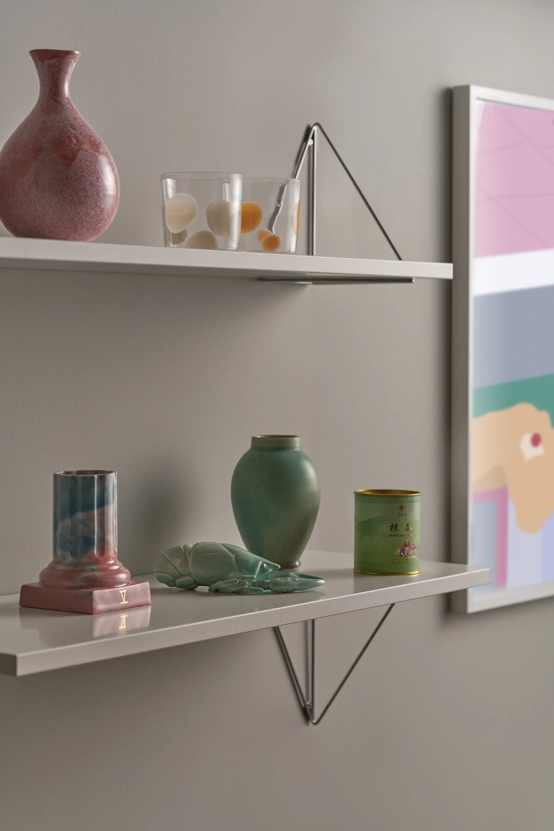 Pythagoras shelf, white Maze
