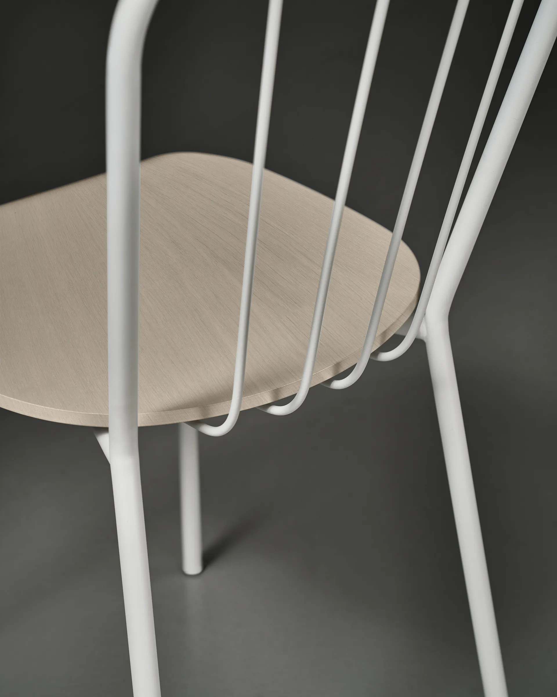 Same Chair stool, White-white oak Maze