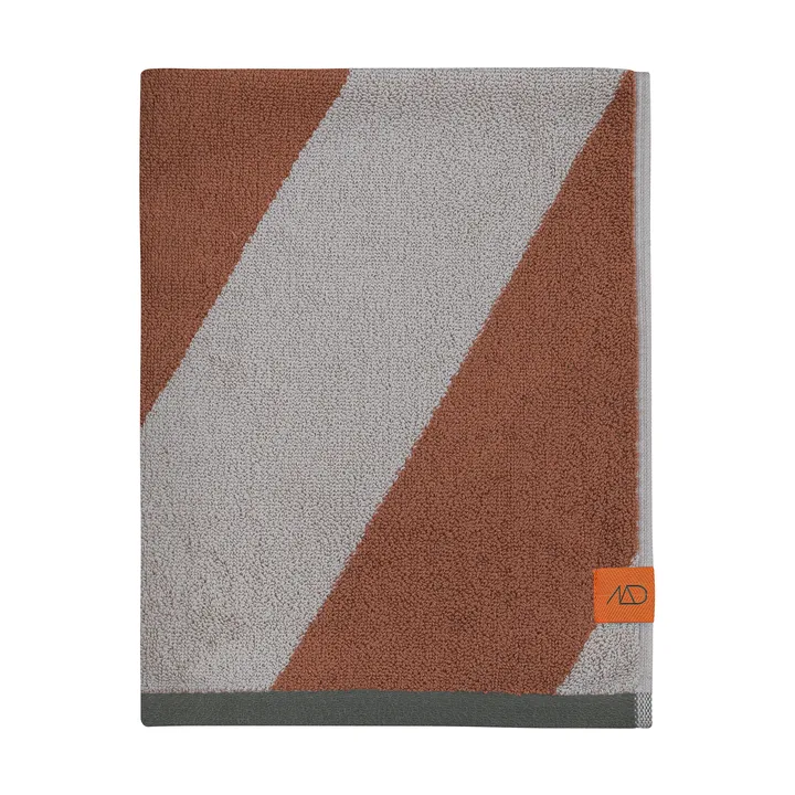 Diagonal guest towel 40x55 cm 2-pack - Brick - Mette Ditmer