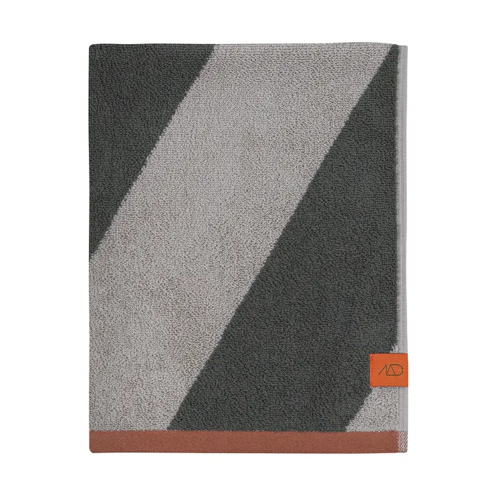 Diagonal guest towel 40x55 cm 2-pack - Dark olive - Mette Ditmer