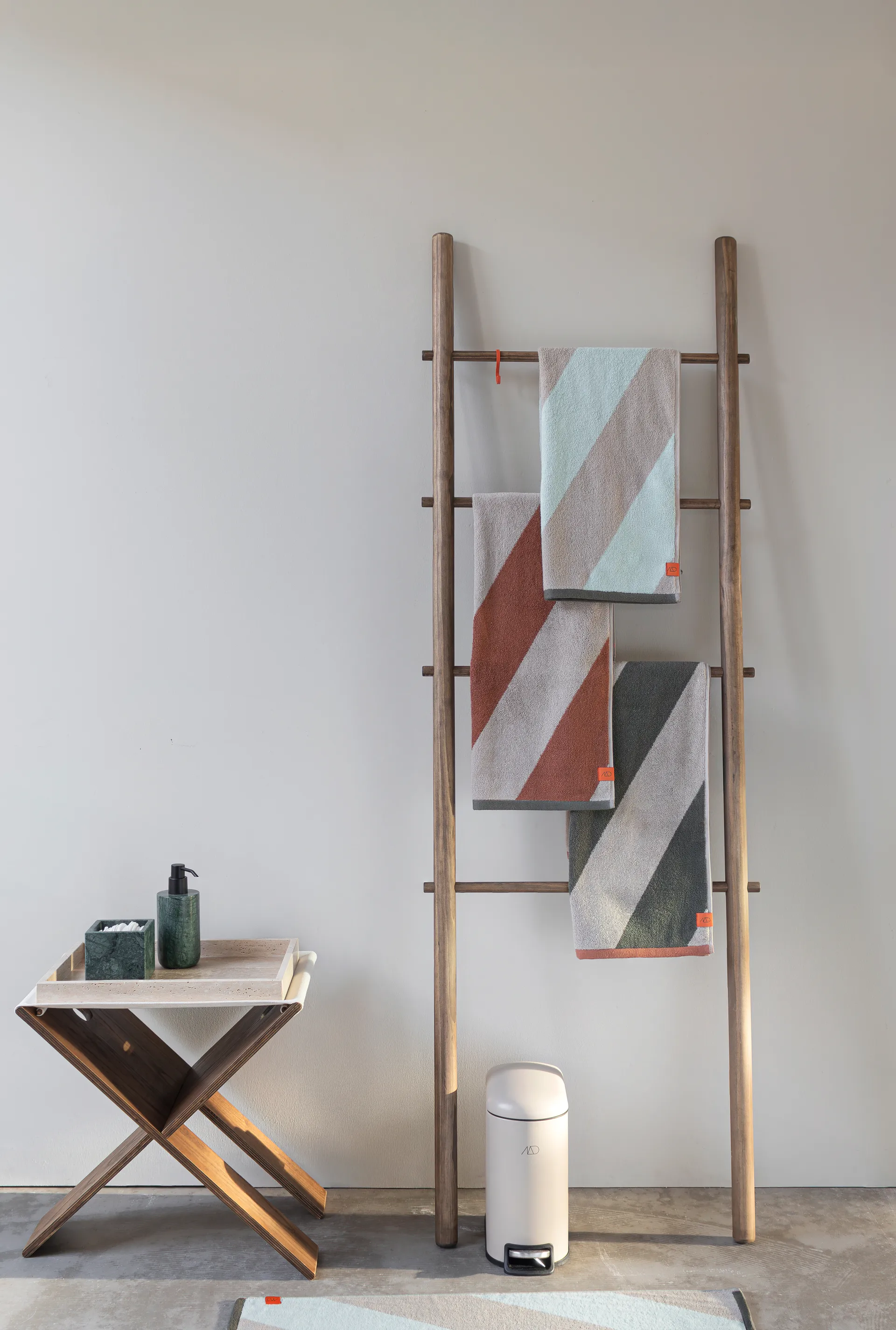 Diagonal towel, Mint, 50x90 cm Mette Ditmer