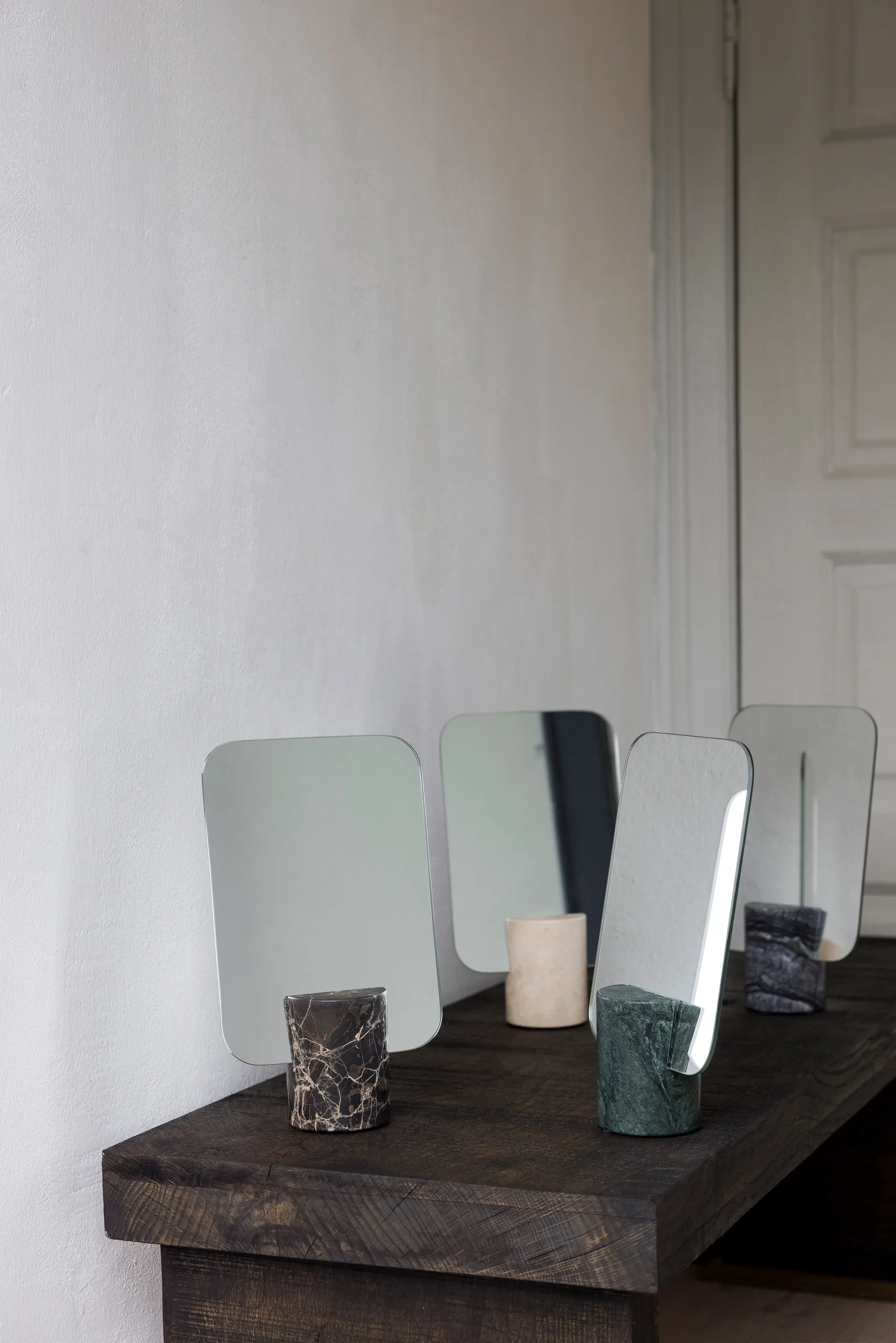 Marble vanity mirror, Dark forest, 30 cm Mette Ditmer