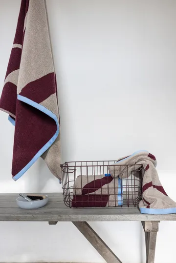 Nova Arte guest towel 40x55 cm 2-pack - Wine-sand - Mette Ditmer