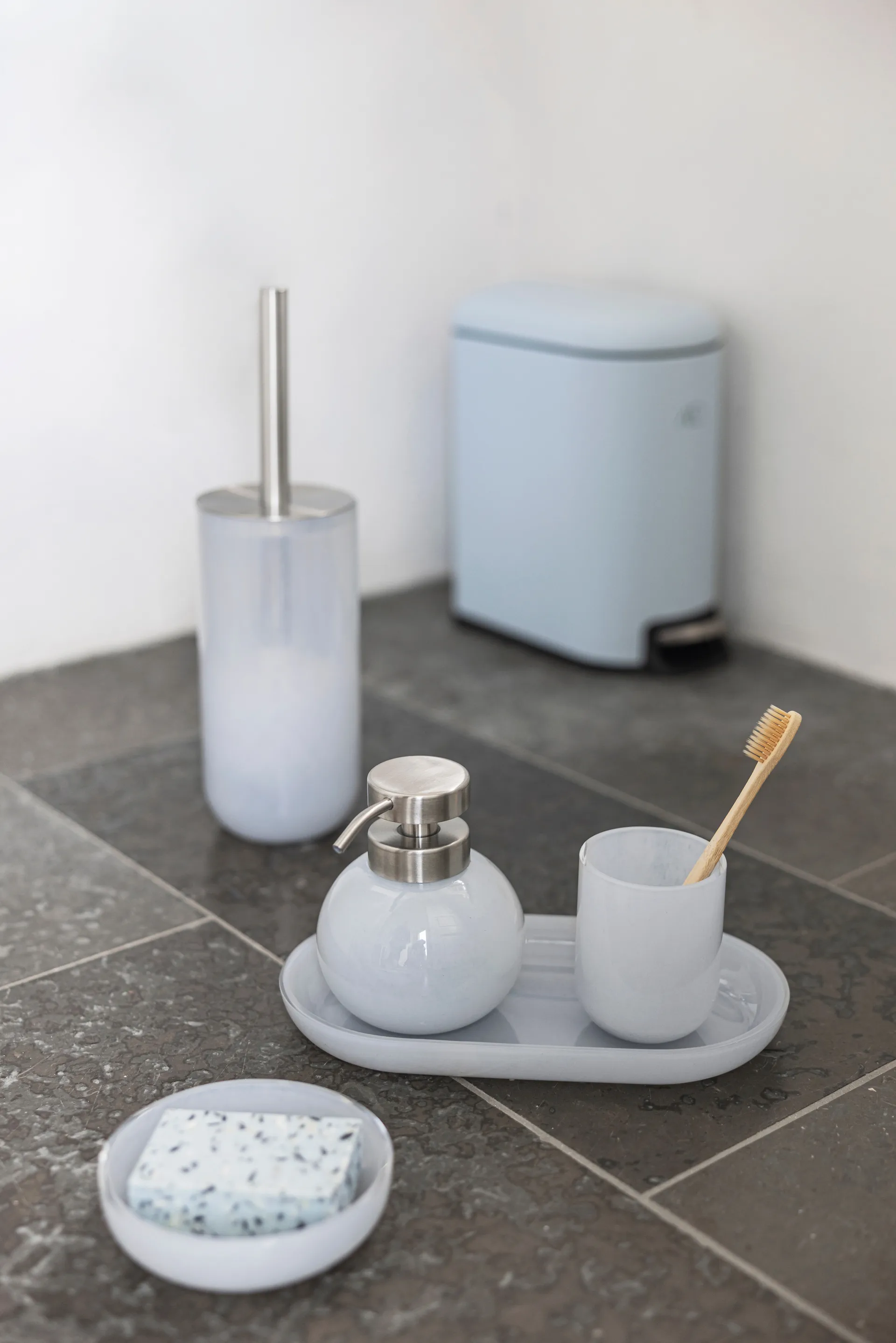 Opal tray, Light blue, 14x25.5 cm Mette Ditmer