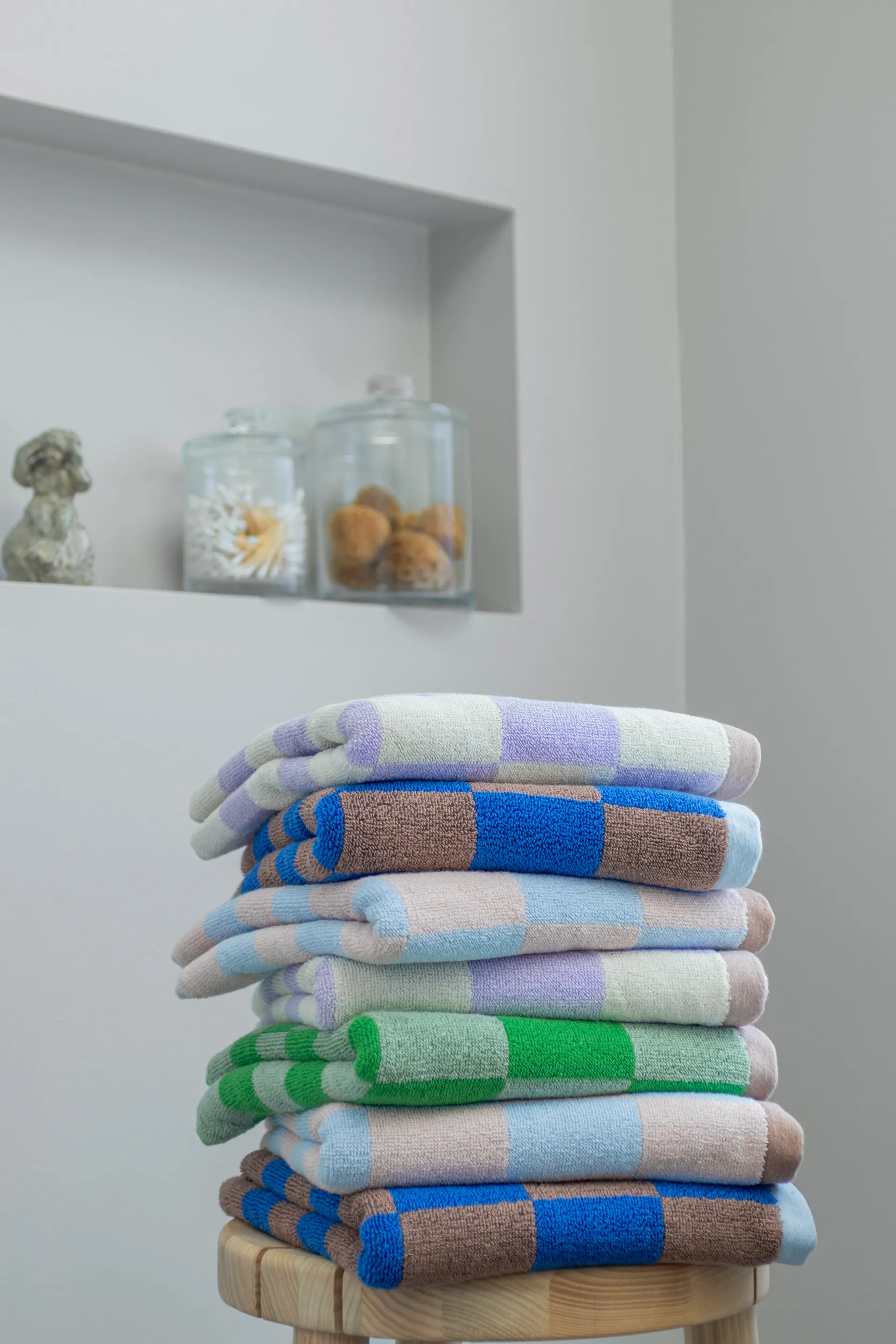 Retro towel, Cobalt, 50x90 cm Mette Ditmer