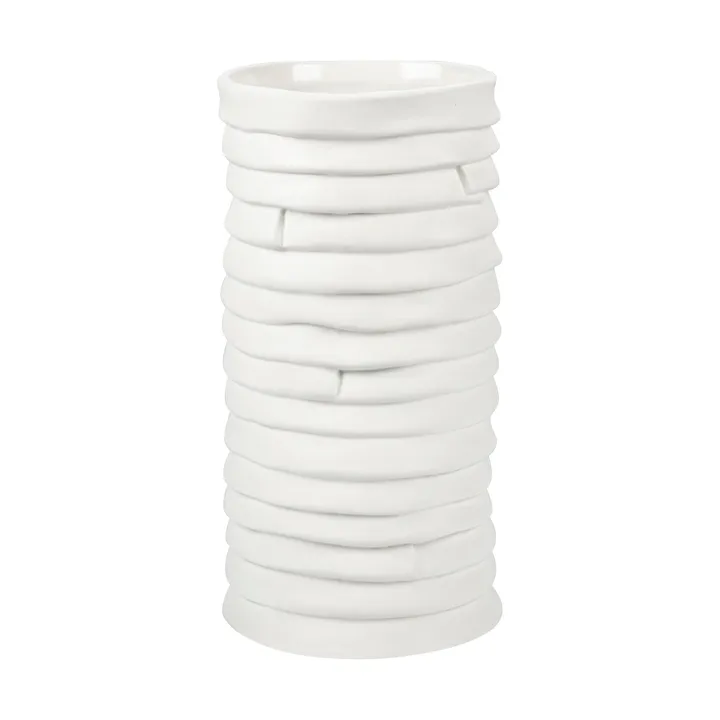 Ribbon vase large 20 cm - Off-white - Mette Ditmer