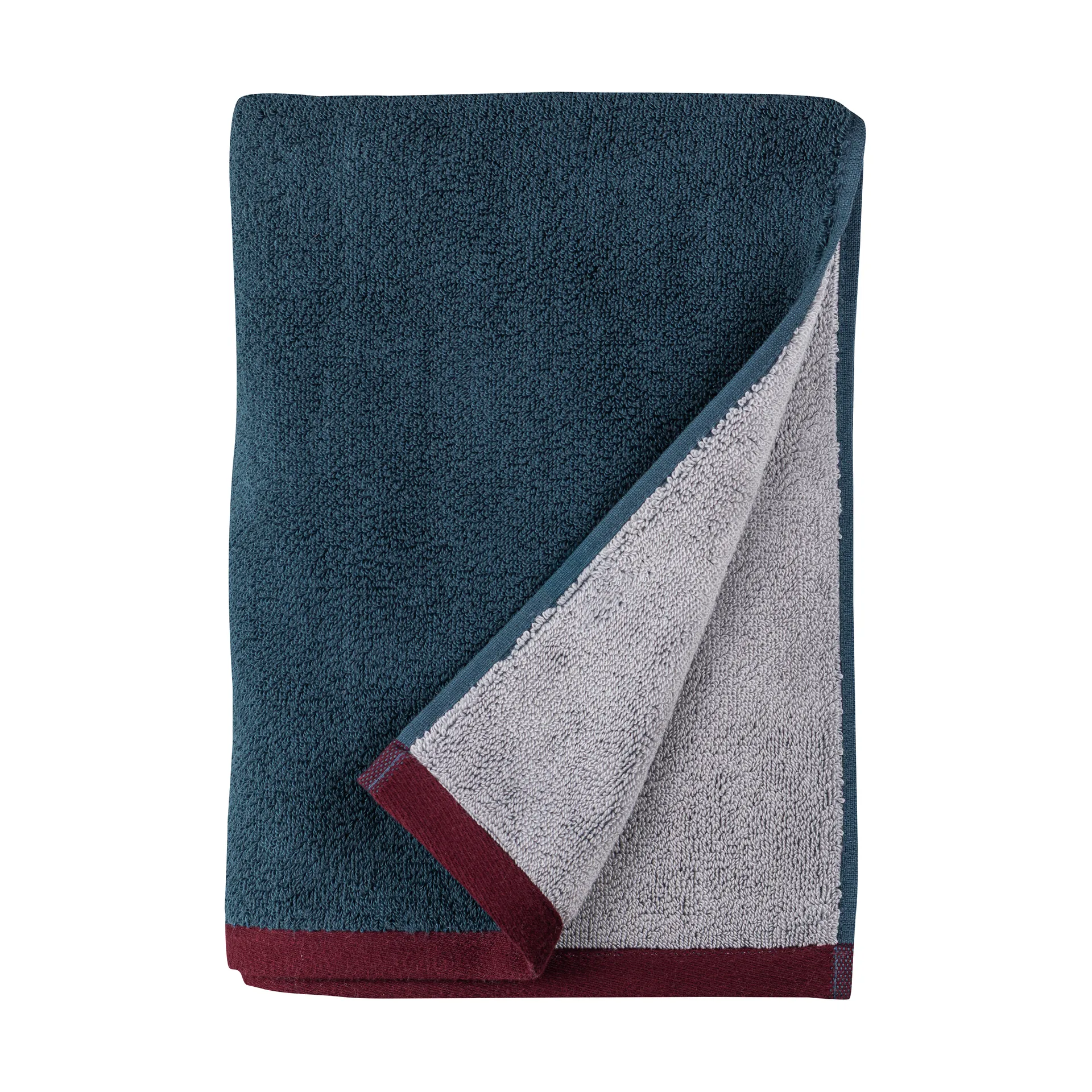 Soft towel 50x90 cm, Midnight blue-light grey Mette Ditmer