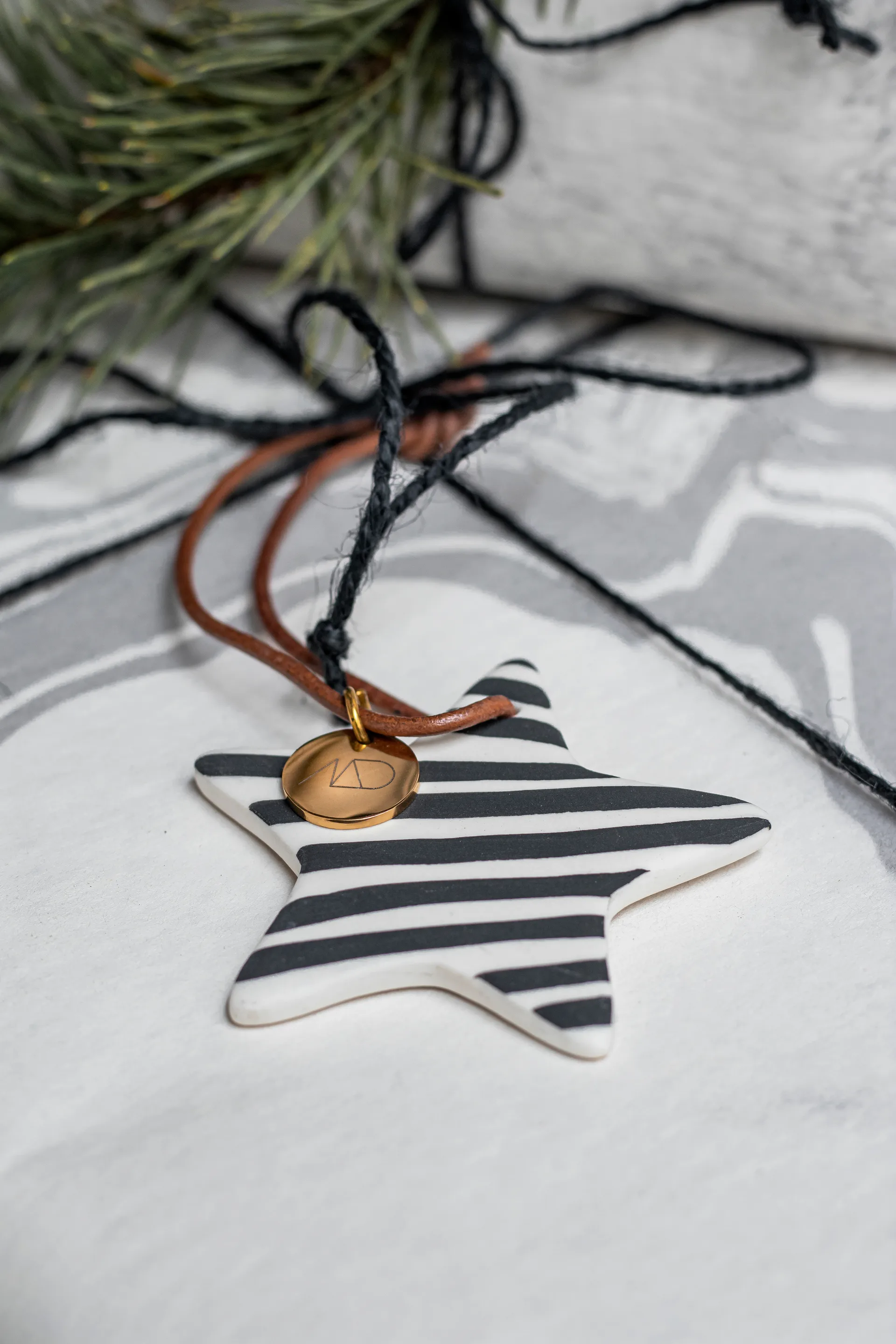 Star Christmas decoration 3 pieces, Black Mette Ditmer