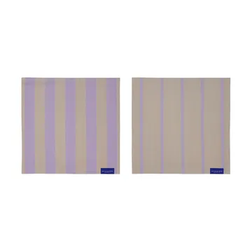 Stripes dishcloth 33x33 cm 2-pack - Sand - Mette Ditmer