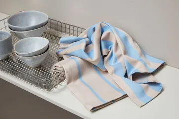 Stripes kitchen towel 50x70 cm 2-pack - Blue-Beige (blue-beige), 50x70 cm - Mette Ditmer