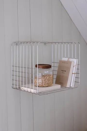 Wire shelf - Short, chrome, 26x38x30.5 cm - Mette Ditmer