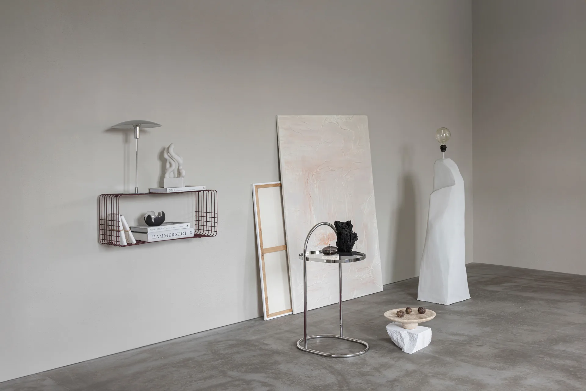 Wire shelf, Wine, 31x70x26 cm Mette Ditmer