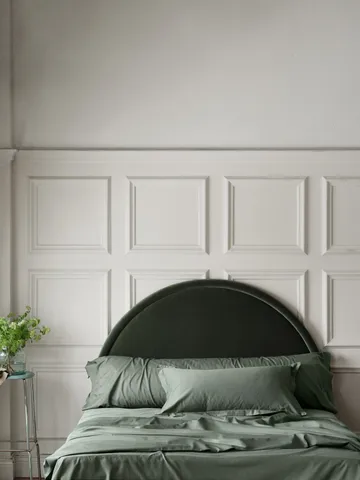 Satina plain pillowcase - Green, 50x60 cm - Mille Notti