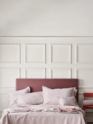 Satina plain pillowcase - Rose, 50x90 cm - Mille Notti