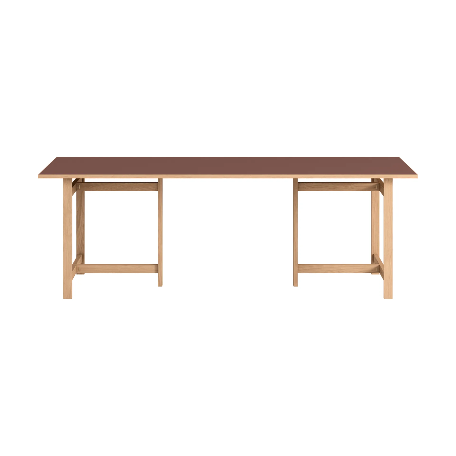 Moebe Rectangular dining table, Burgundy, 220x90 cm MOEBE