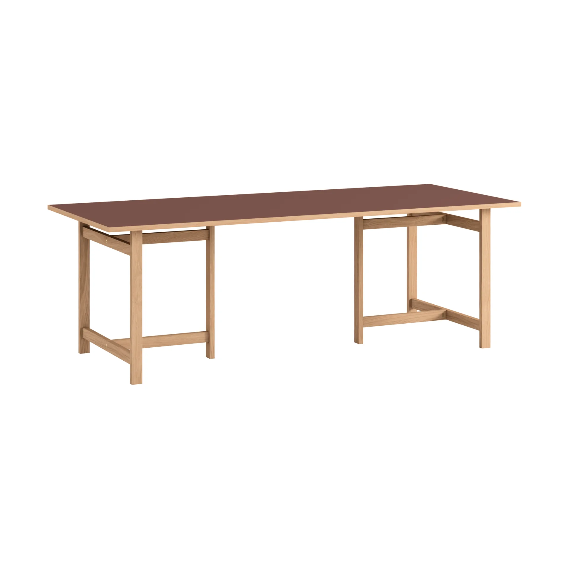 Moebe Rectangular dining table, Burgundy, 220x90 cm MOEBE