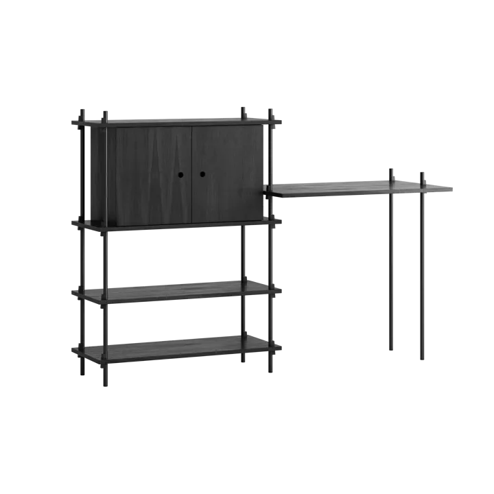 Moebe shelving system s.115.2.D - Black - MOEBE