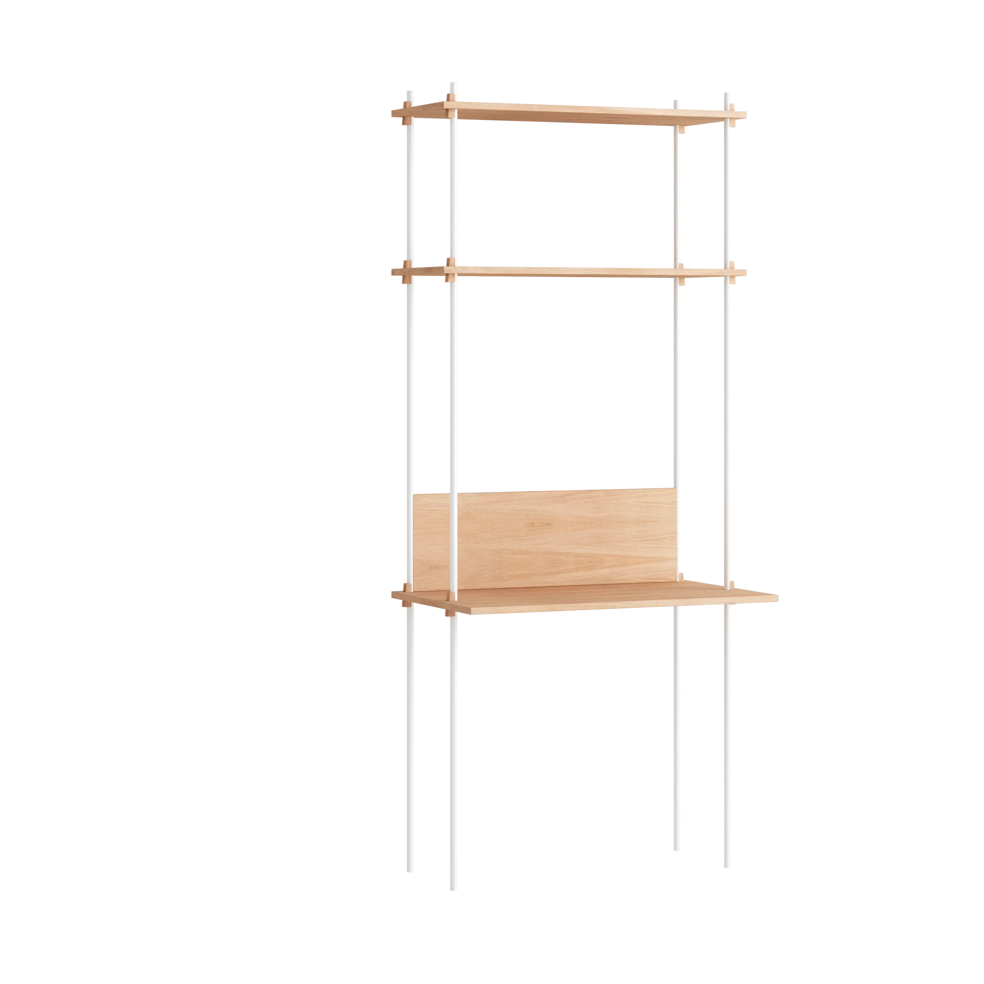 Moebe shelving system s.200.1.D, Oak-white MOEBE