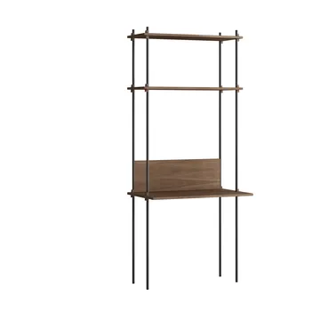 Moebe shelving system s.200.1.D - Smoked oak-black - MOEBE