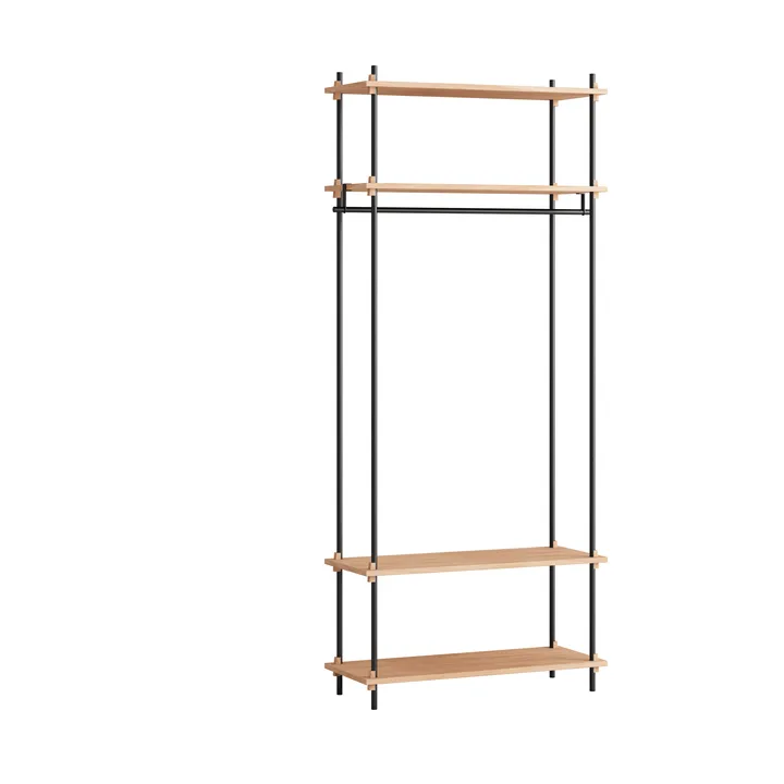 Moebe shelving system s.200.1.F - Oak-black - MOEBE