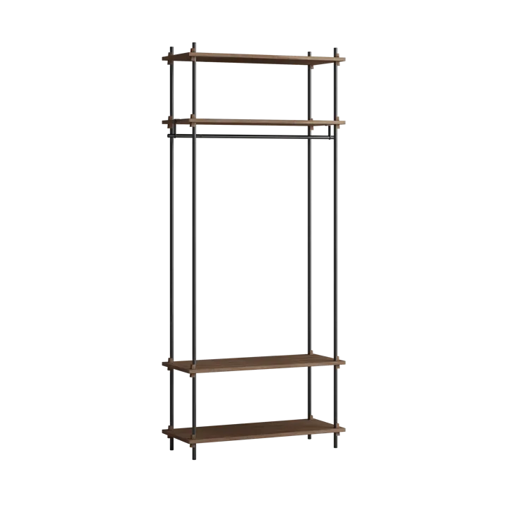 Moebe shelving system s.200.1.F - Smoked oak-black - MOEBE