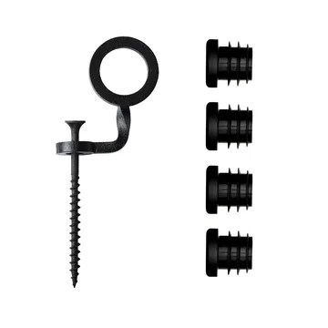 Moebe wall mount and plugs - Black - MOEBE